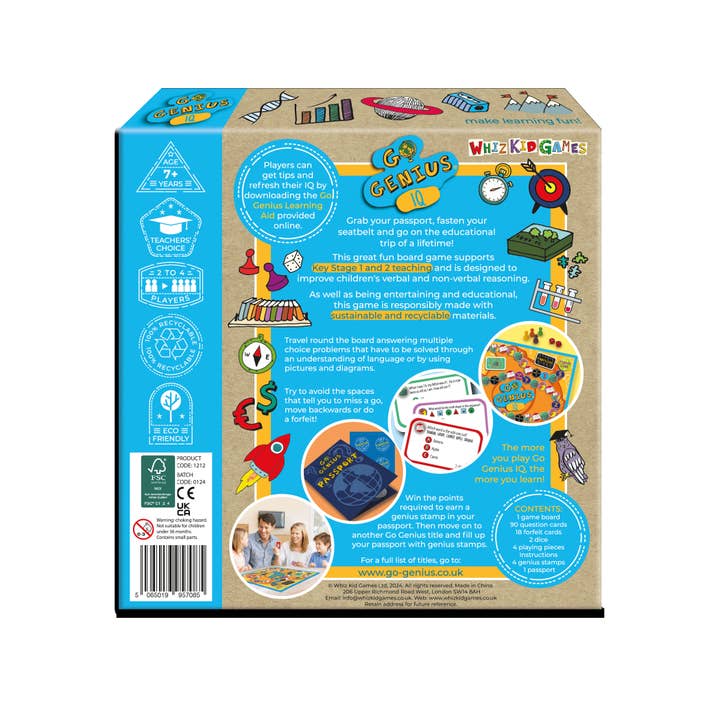 Whiz Kid Games – wholesale Board game – Board games for children Go Genius IQ by Whiz Kid Games1