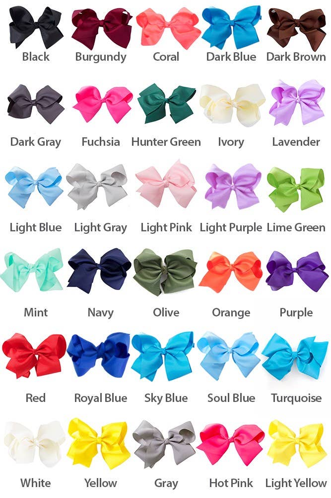 Hana - Wholesale Hair Bow - Kids - 8 Inch Hair Bow With Alligator Clip (12pc)21