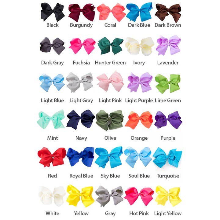 Hana - Wholesale Hair Bow - Kids - 8 Inch Hair Bow With Alligator Clip (12pc)21