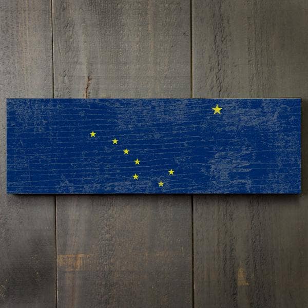 S676- Rustic Alaska State Flag for wholesale by Paint The Town