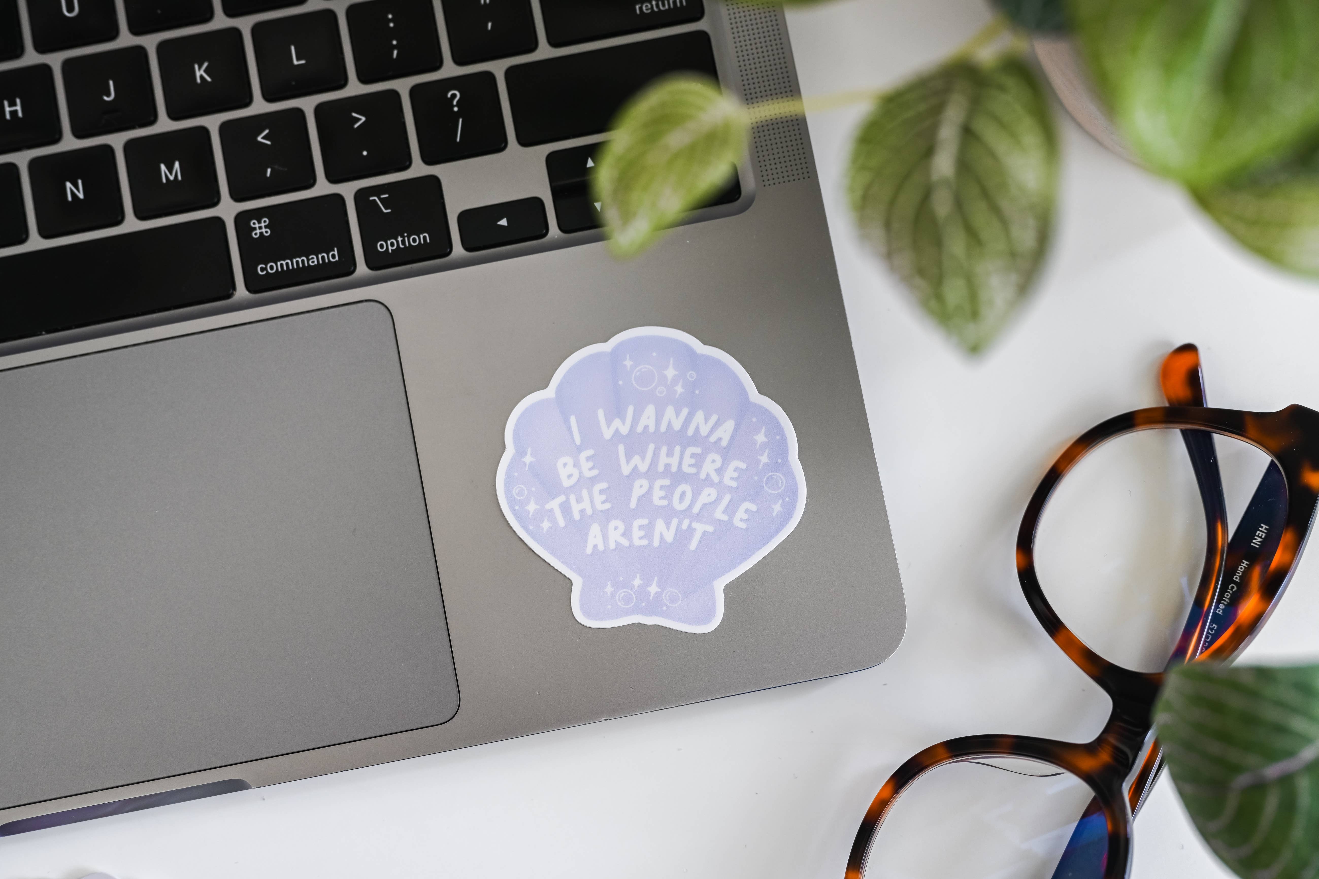 Simple Whimsy - Wholesale Sticker - I Wanna Be Where The People Aren't - Shell Pop Culture Vinyl Sticker1