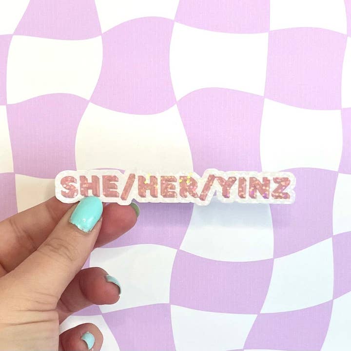 Pittsburgh Pronouns Sticker for wholesale by Ordinary Joy Studio
