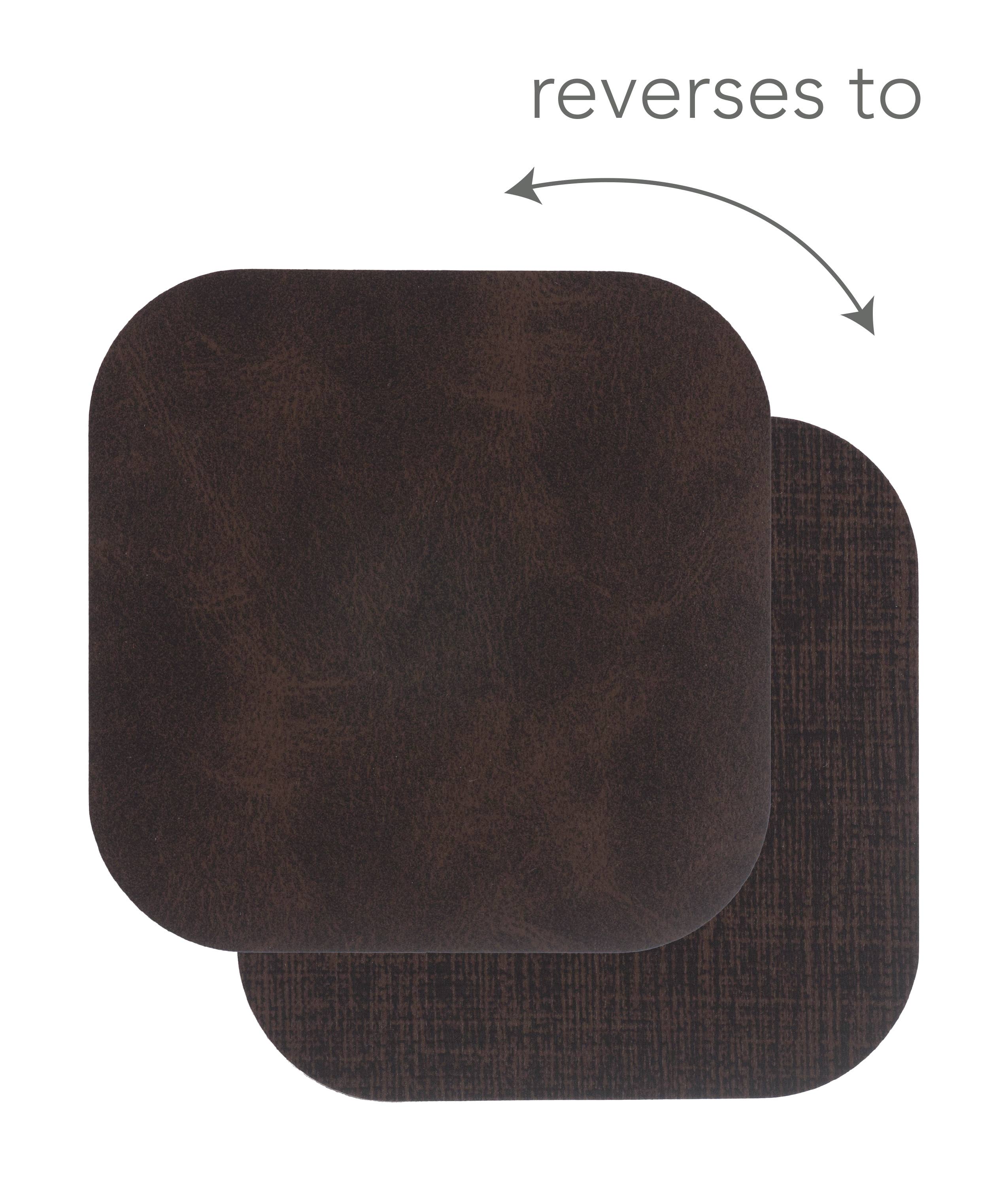 KAF Home - Wholesale Coasters - KAF Home Santiago Set Of 4 Faux Leather Coasters5