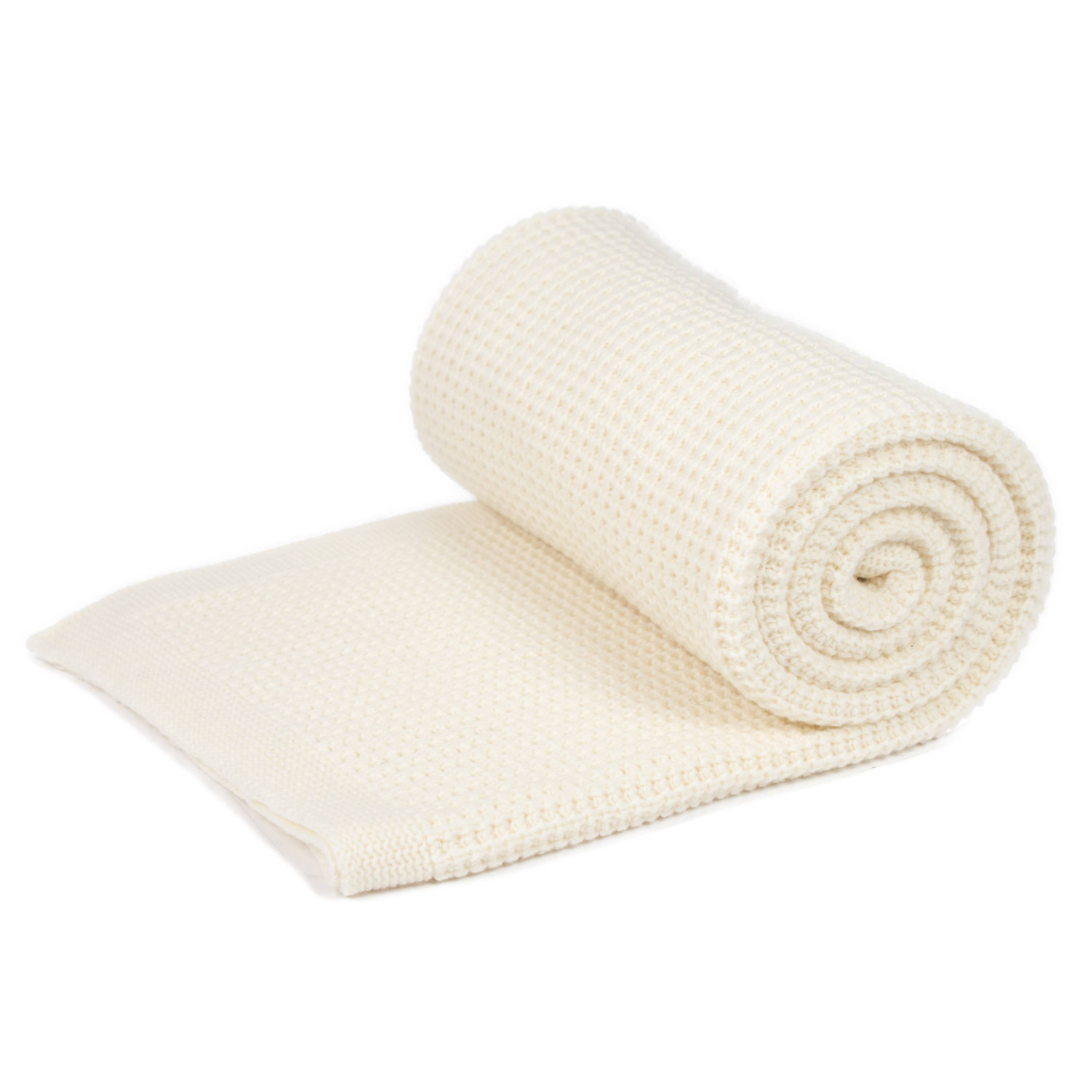 CottoHouse – Engroshandel Tæppe – EMMA strikket tæppe i merinould0