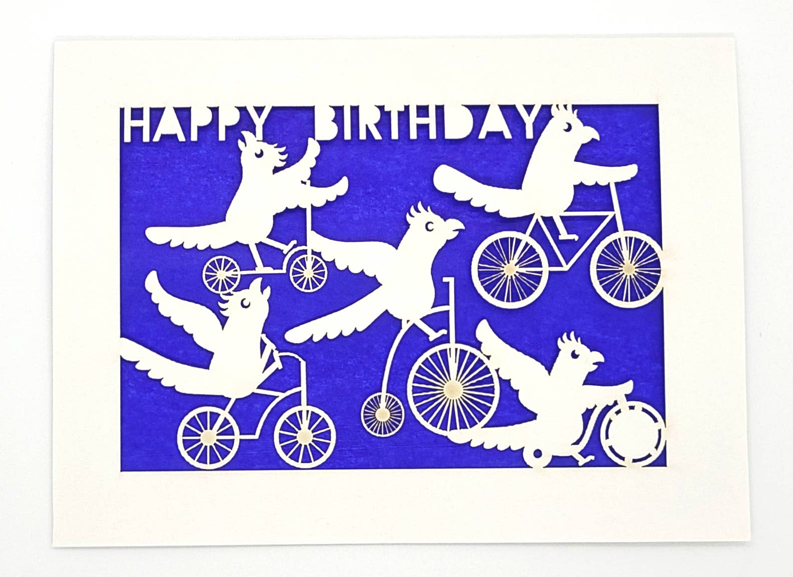 two hermanas - Wholesale Birthday Card - Happy Birthday - Parrots on Bikes Birthday Card1