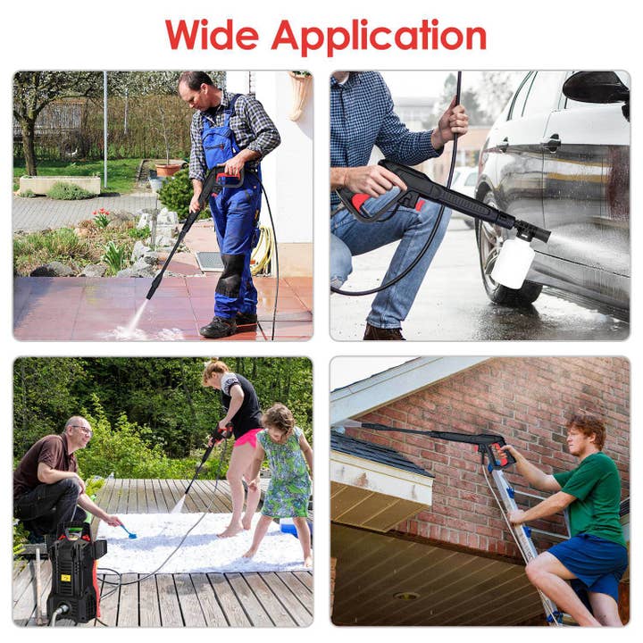 Hard Rock Health Stores - Wholesale Versiering/decoratie voor buiten - Elektrische hogedrukreiniger 3000PSI Max 2.6GPM Krachtige autowasmachine8