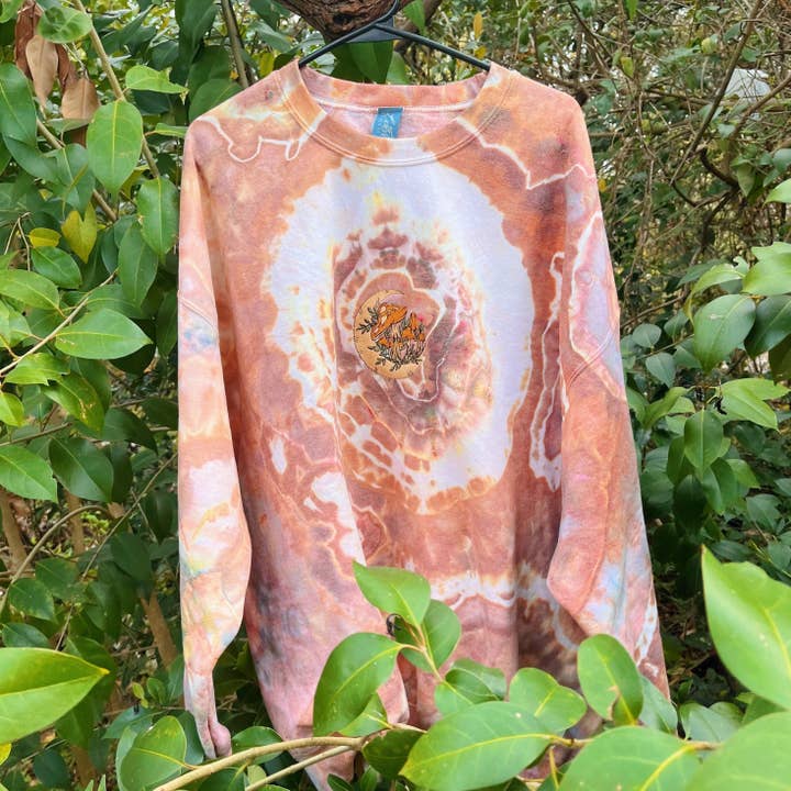 Mush Moon x Geode Dyed Crewneck (2XL) for wholesale by LeBeau Denim Co.