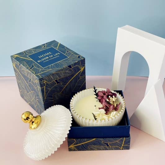 Carol Cao - Wholesale Jar/Filled Candle - Warm and Cozy Candle Rose Jar Candle Handmade Candle Jar