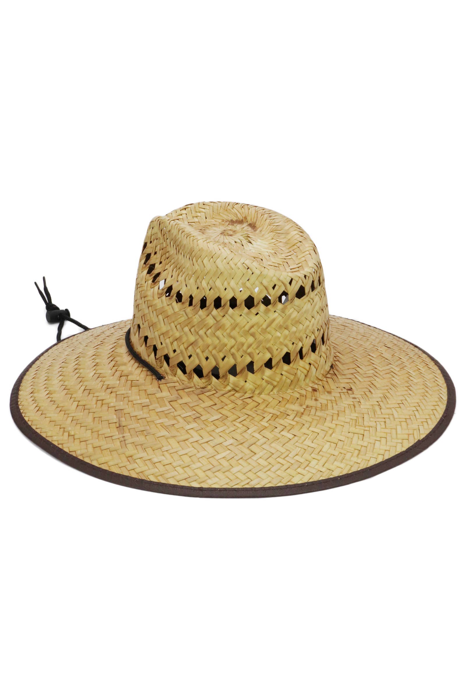 Cap Zone – Engroshandel Stråhat – unisex – Tycoon strandvagt hat i naturstrå med vegansk læderkant6