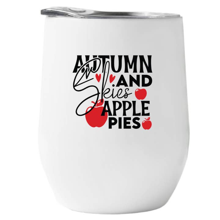 Autumn Skies und Apple Pies Weinbecher für den Großhandel von Perfectly Diverse Trendz, LLC