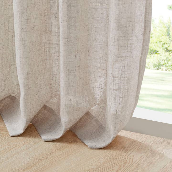 Olliix - Wholesale Curtain - Linen Blend Light Filtering Curtain Panel Pair, Natural8