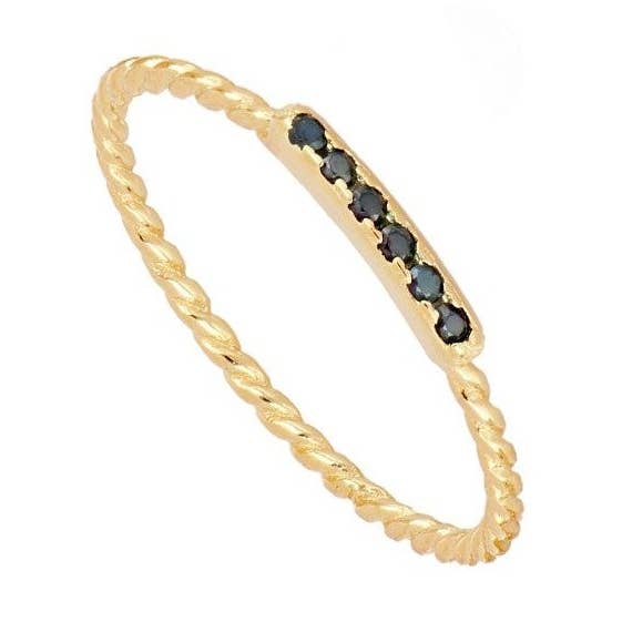 Bague Black Twist pour la vente par JEWELS BY AGATHE