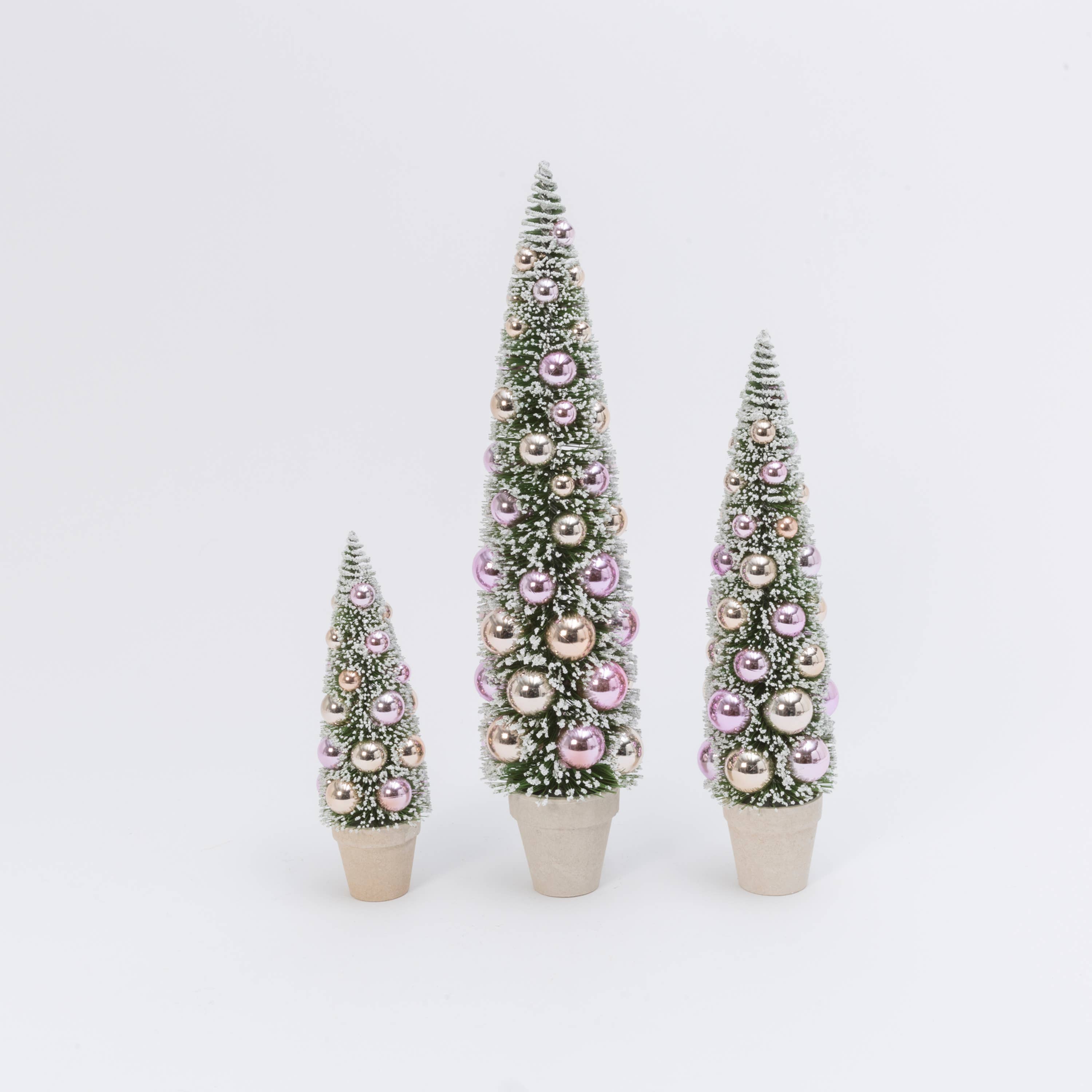 The Gerson Companies - Wholesale Christmas Decoration - Promos Gerson Company Potted Holiday Bottle Brush Trees   S/1
