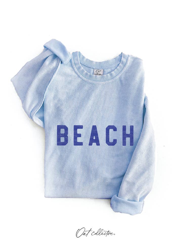 OAT COLLECTIVE - Wholesale Graphic Sweatshirt - Women's - BEACH Thermal Vintage Pullover10