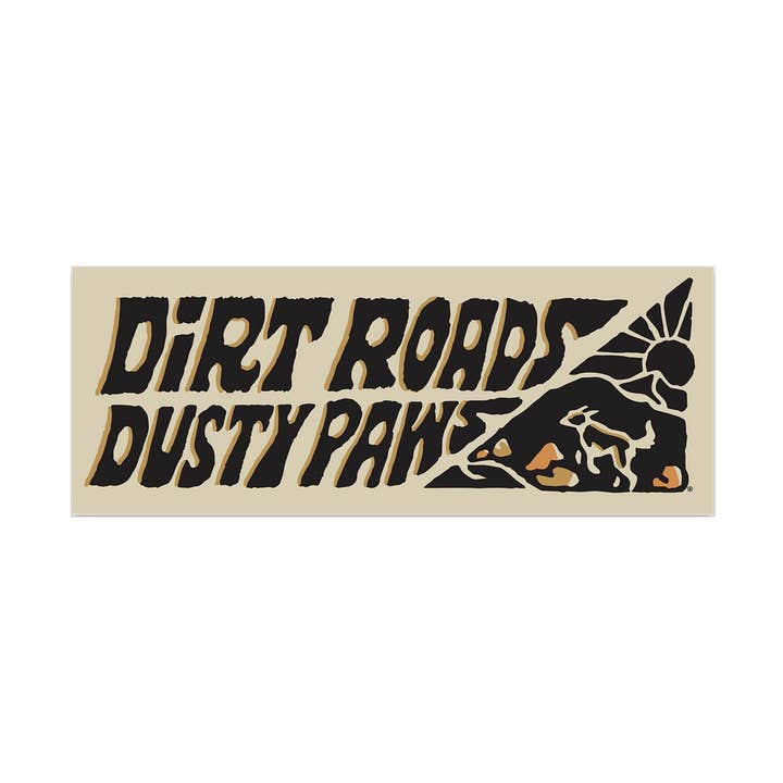 Dirt Roads Dusty Paws® par Rayco Autocollant Vinyle pour la vente par MuttRuk