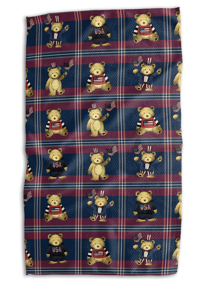 Roosevelt Teddy Plaid Kitchen Towel for wholesale by Absorb-Lumen