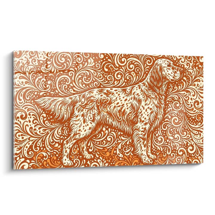 English Setter Table Golden Ornaments - Baroque Elegance - English Setter Edition for wholesale by Walensky