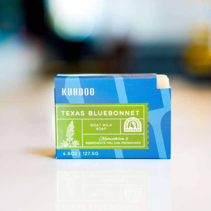 Texas Bluebonnet Bar Soap for wholesale by Kuhdoo Soap
