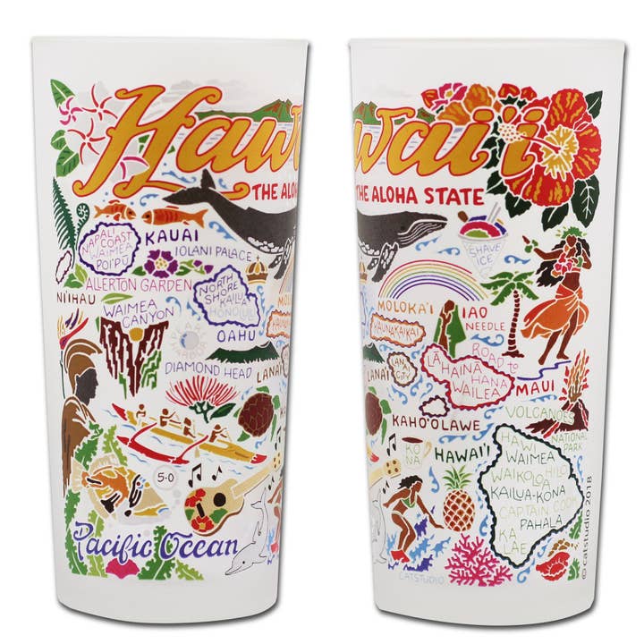 catstudio - Wholesale Drinking Glass/Cup - Hawaiian Isles Drinking Glass