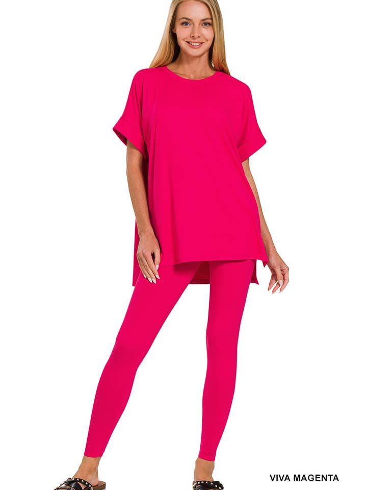 42POPS – Großhandel Loungewear-Set – Damen – Mikrofaser-Oberteil & Leggings 2-teiliges Set20