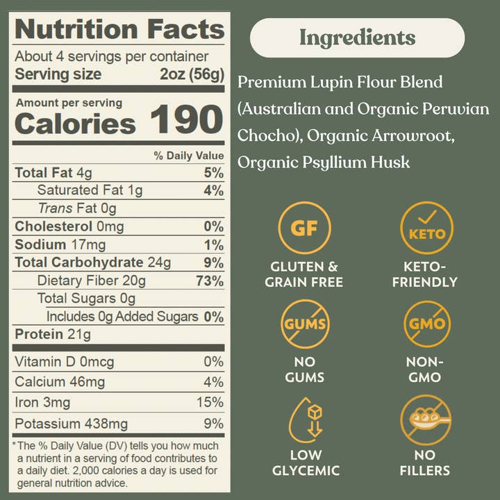 Chef's Kiss - Wholesale Pasta - Low Carb Lupin Radiatori Pasta1