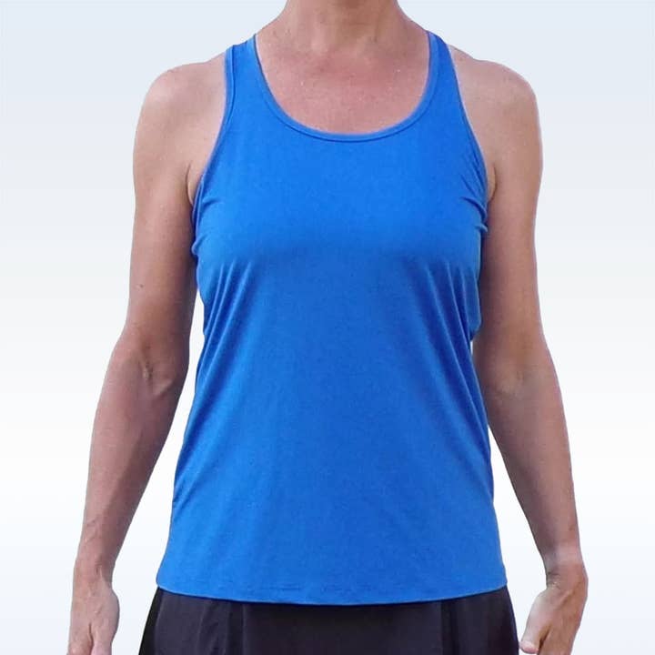 PB Racerback Tank Royal Blue for wholesale by Pickleball Bella