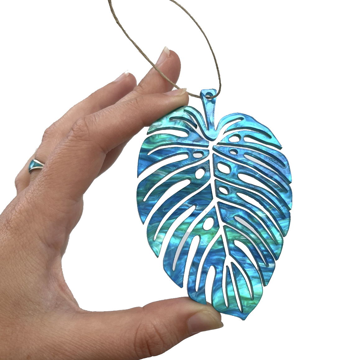 Art by Sharell - Wholesale Ornament - Monstera Leaf Ornament | Tropical Hanging Decor2