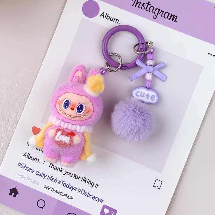 Lilyrosy(Duty free) - Wholesale Keychain - Women's - Labubu Hot-Selling Cute Keychain for Girls,Car Key Accessory5