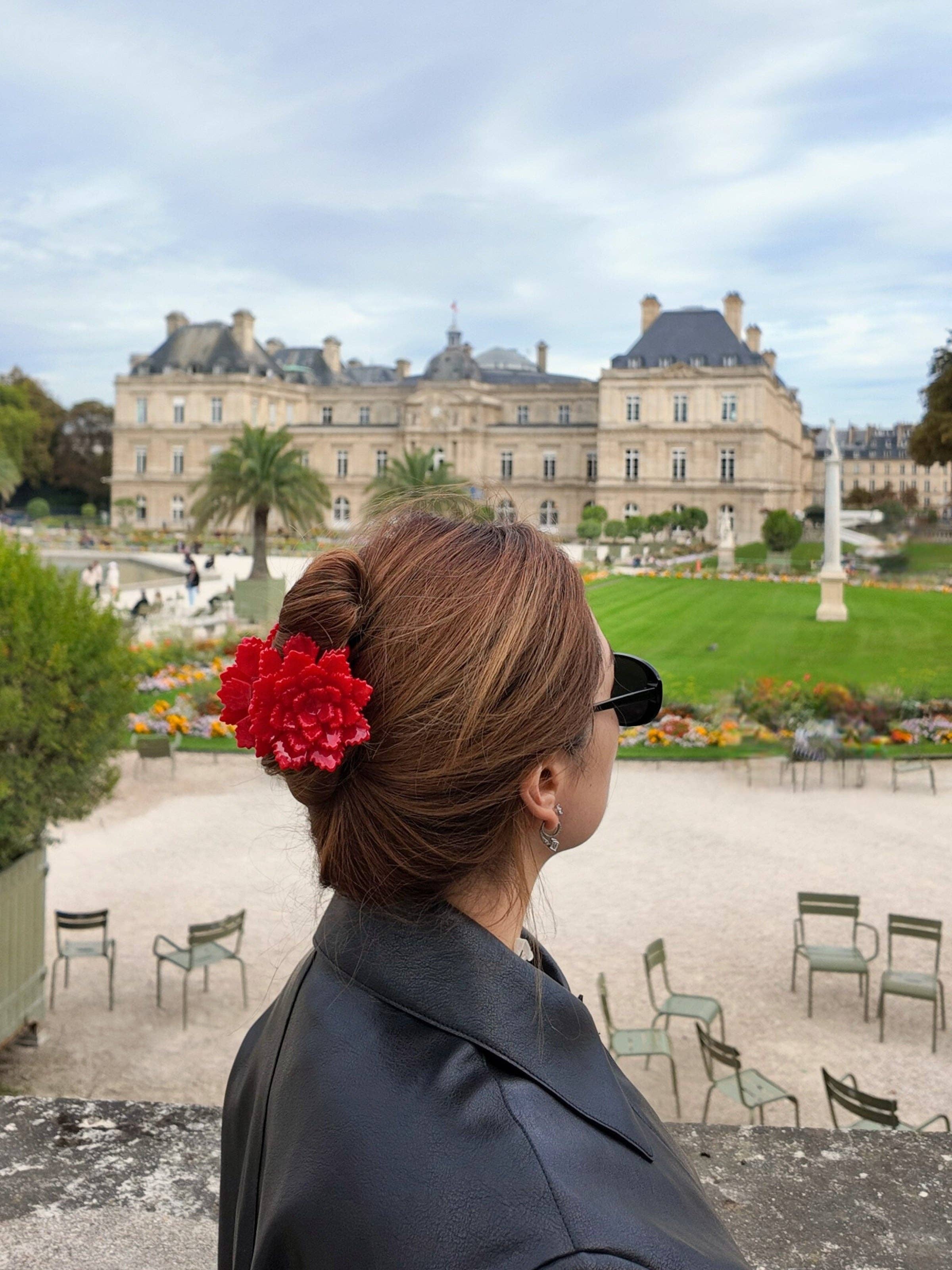 Solar Eclipse - Wholesale Hair Clip - Women's - Hand-painted Origami Peony Flower Hair Clip6