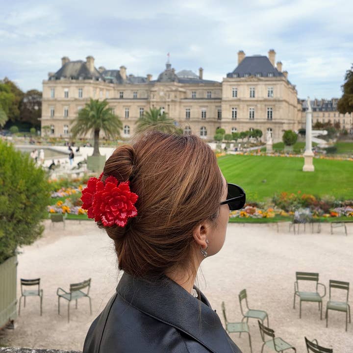 Solar Eclipse - Wholesale Hair Clip - Women's - Hand-painted Origami Peony Flower Hair Clip6