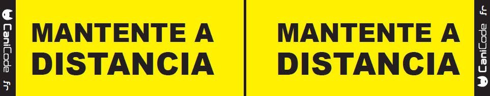 AniCode - Wholesale Pet Collar Charm - Dog - Scratch front/back CaniCode® KEEP YOUR DISTANCE3