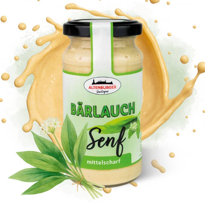 Ramsløg sennep - mediumstærk sennep for engroshandel hos Altenburger Senf & Feinkost GmbH & Co. KG