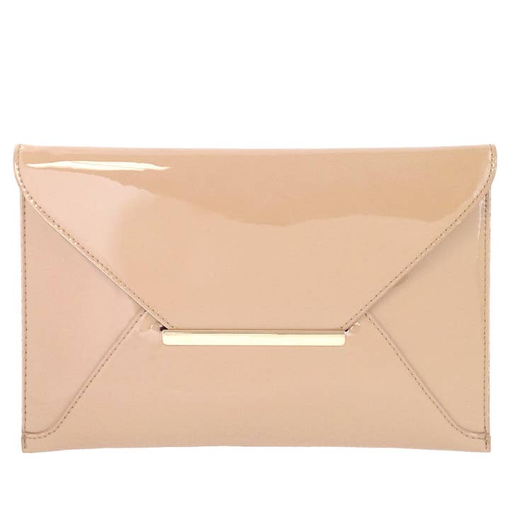 Candy Clutch aus Lacklederimitat mit Umschlag für den Großhandel von JNBFASHION.COM