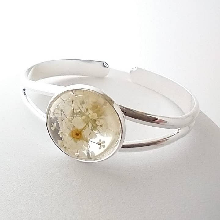 Piccadilly Pendants - Vente Bracelet manchette - Bracelet manchette fleur en argent8