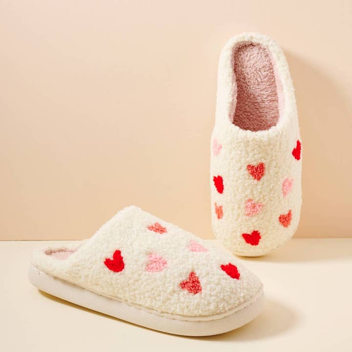 Frem - Wholesale Slippers - Women's - Chic Multi-Heart Home Slippers for Christmas Gift10