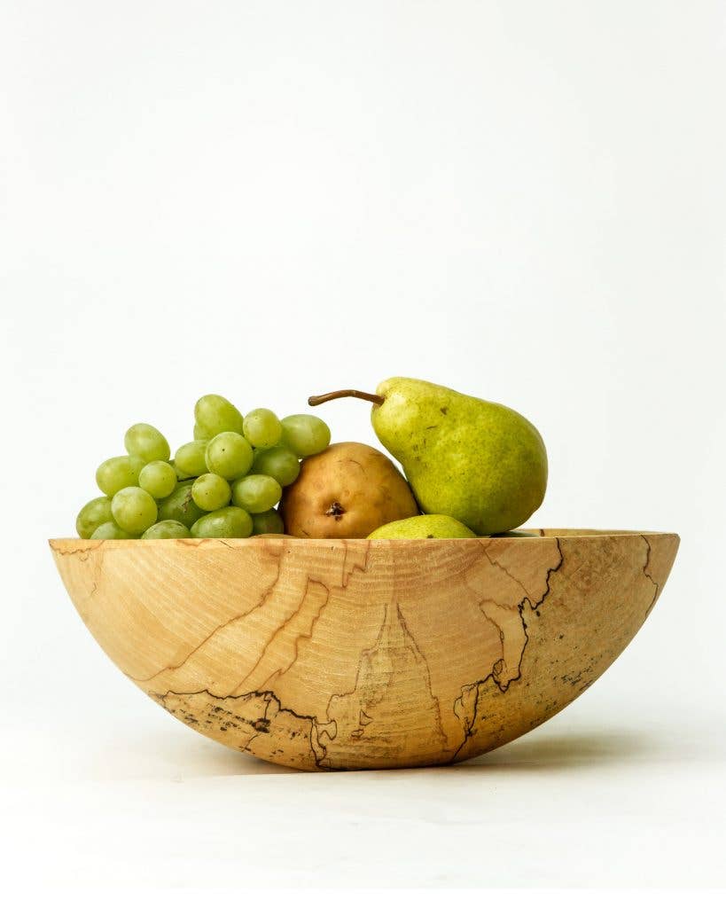 Petermans Boards and Bowls Inc. - Wholesale Serve Bowl - 15" SPALTED/AMBROSIA MAPLE ROUND BOWL1