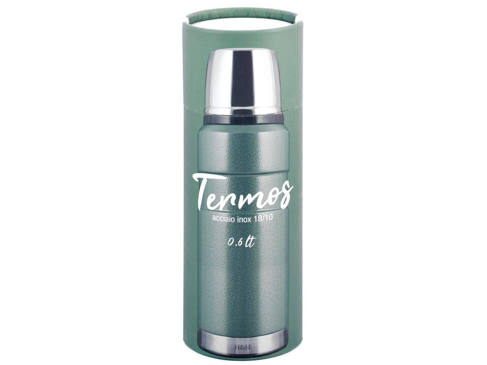 H&H - Wholesale Flask - 18/10 Stainless Steel Thermos Green 0.6 Lt2