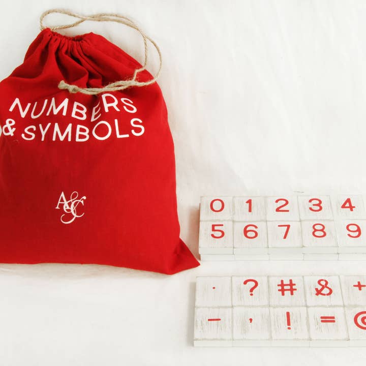 15215 - 8x11 bag 30 pcs (LOLLIPOP NMB/SYM) LETTERBOARD for wholesale by Devanie At Home (Formerly Adams & Co.)