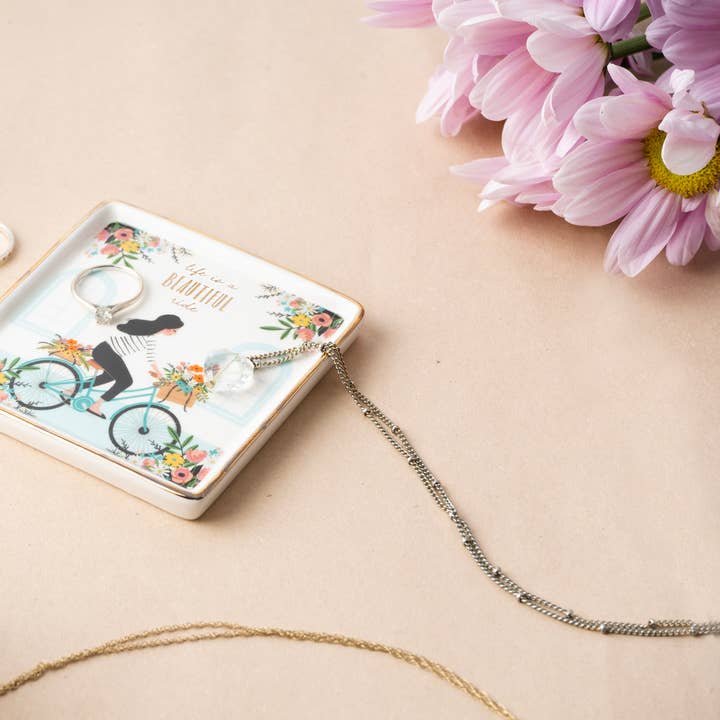 Mercado das Flores 'A vida é um.. ' Brinket Cerâmica em Gift Box por atacado de CGB Giftware