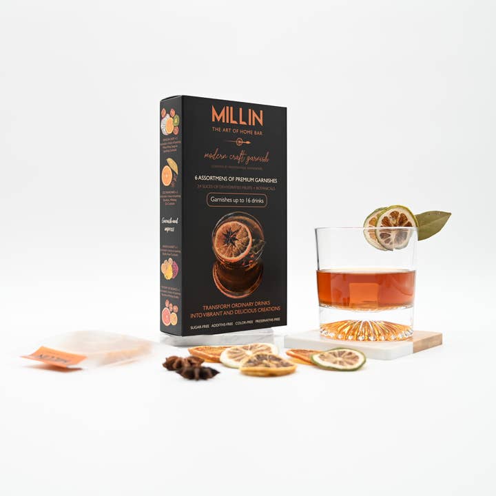 MILLIN - Vente Mélange/sirop pour cocktails - Ensemble de Garnitures de Cocktail aux Fruits Secs Gourmet2