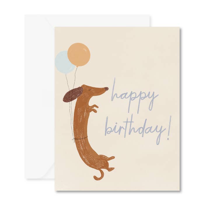 Dachshund Birthday Card, Dog Lover Birthday Gift, A2 Card for wholesale by Abate Graphics