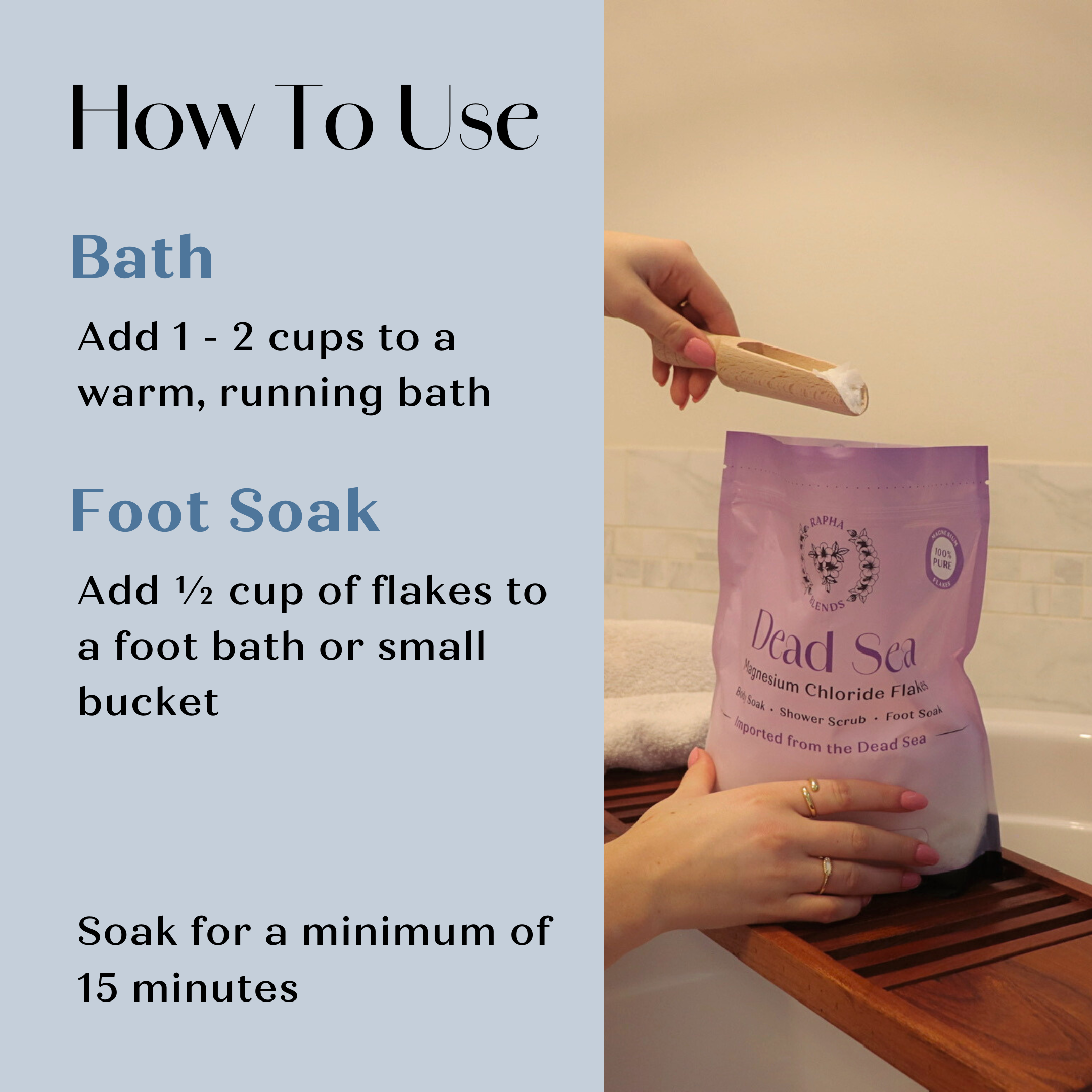 Rapha Blends – Sais de banho por atacado – Flocos de Banho de Cloreto de Magnésio6