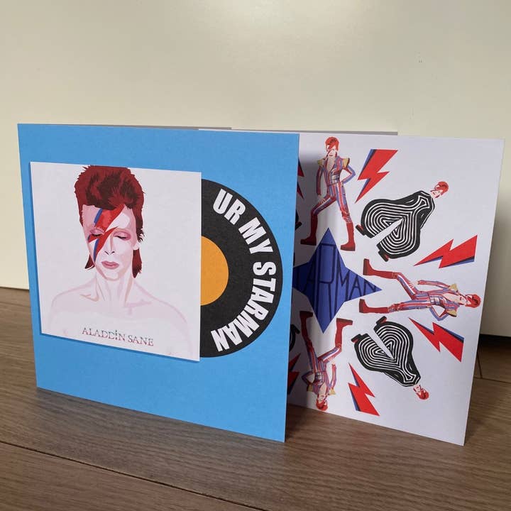 LAURA NILES DESIGN - Venta al por mayor Tarjetas de cumpleaños - David Bowie | Caleidoscopio | Cumpleaños | Día del padre
