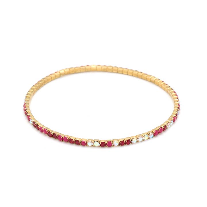 Justbart armband i stål med blanka diamantformade strassstenar för wholesale av Bijoux 7bis