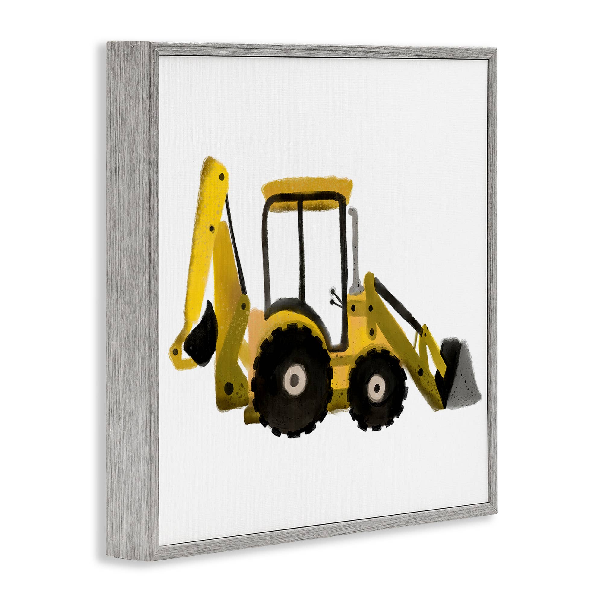 Stupell Industries - Vendita all'ingrosso Decorazione da parete - Bambini e neonati - Arte Incorniciata con Bulldozer Semplice Giallo8