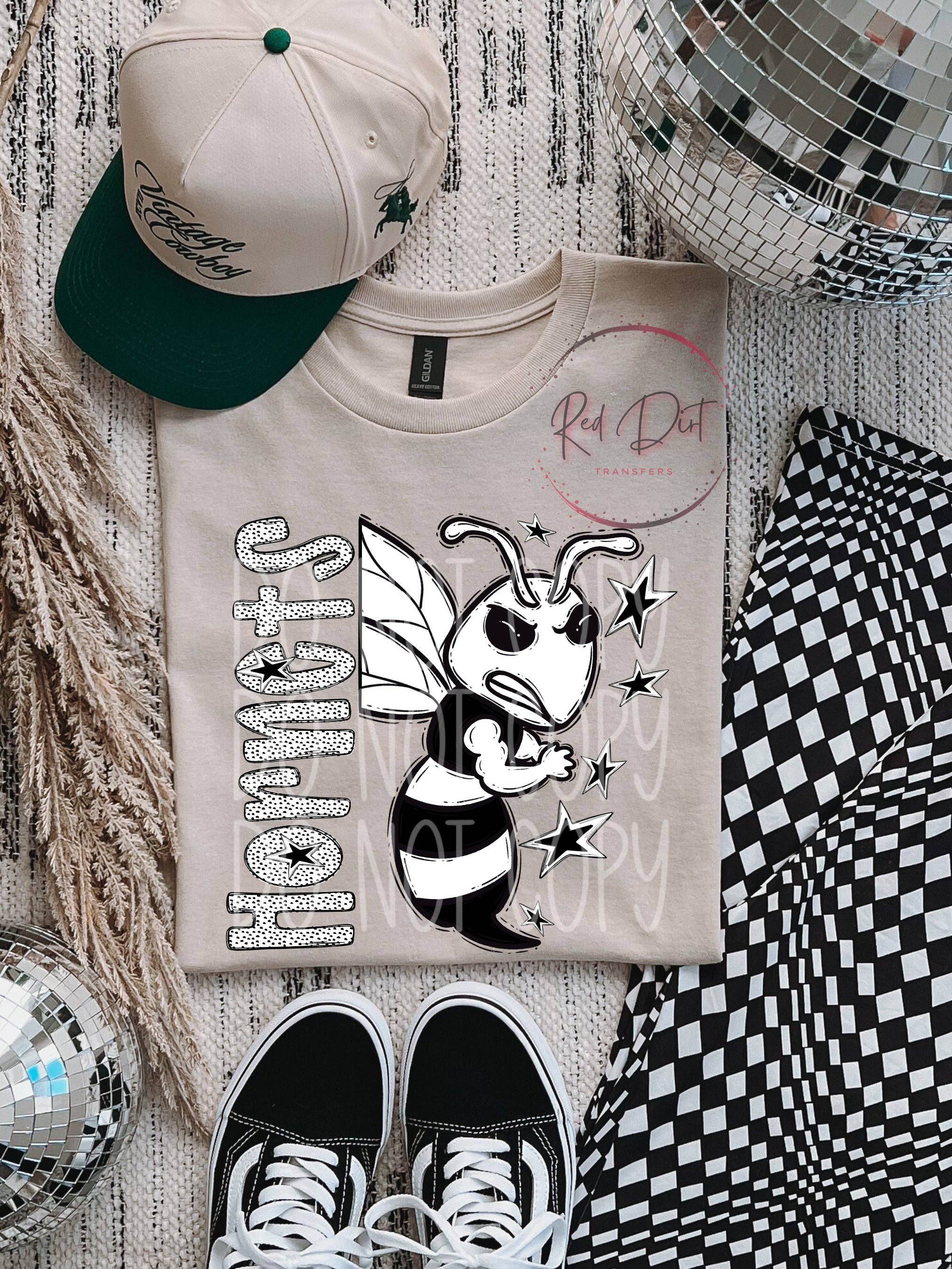 Red Dirt Transfers - Wholesale Sublimation Transfer - Hornets DTF Transfer | Trendy School Spirit DTF Transfer | High Quality Image Transfers | Ready to Press | Instant Peel0