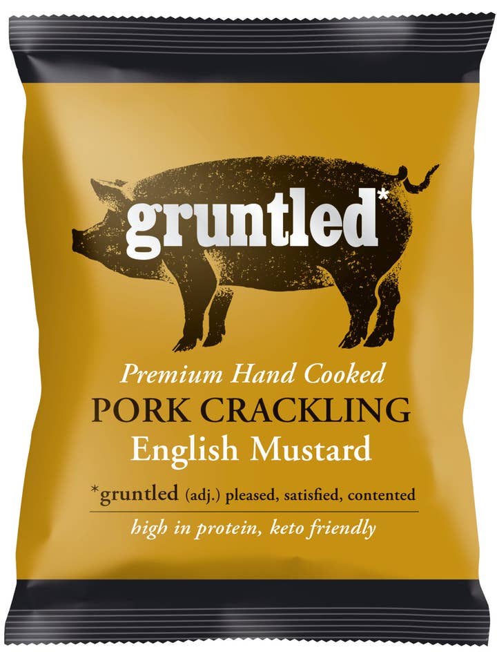Gruntled Engelsk Sennep Flæskesvær 35g *Kun UK* for engroshandel hos Salty Dog Brands Ltd