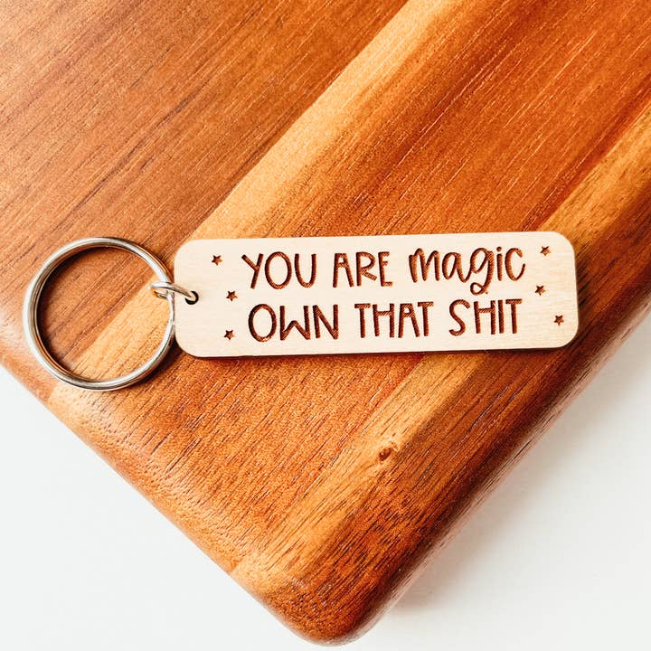 Porte-clés en bois « You Are Magic » pour la vente par Knotty Design Co.