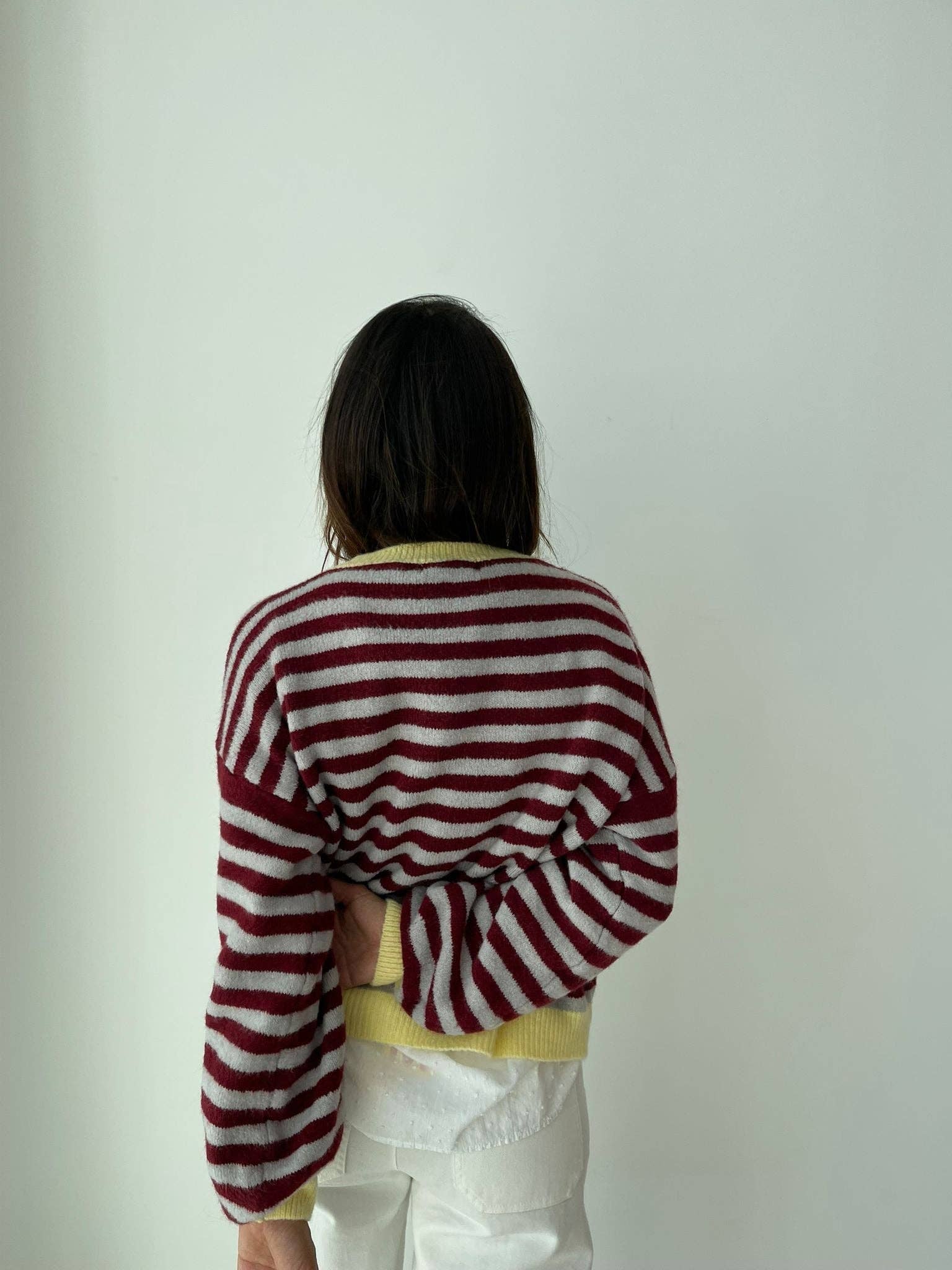 MindTraveler - Wholesale Knit Sweater - Women's - Jersey Pia Burgundy and Gray5