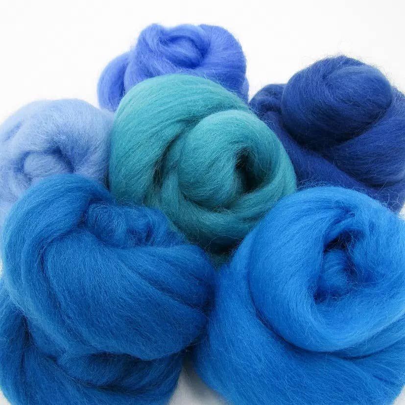 Feather Felts – wholesale Craft supplies – Blue - Wool Bundle4